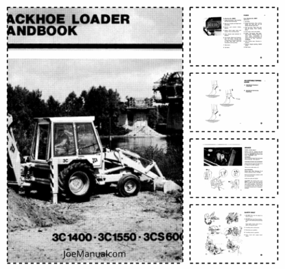 JCB 3C1400 3C1550 3CS 6000 3D1700 [-306000] Backhoe Loader Operators Manual